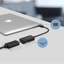 Adapter Mini DisplayPort 1.4 Thunderbolt na HDMI 8K*30Hz M/F