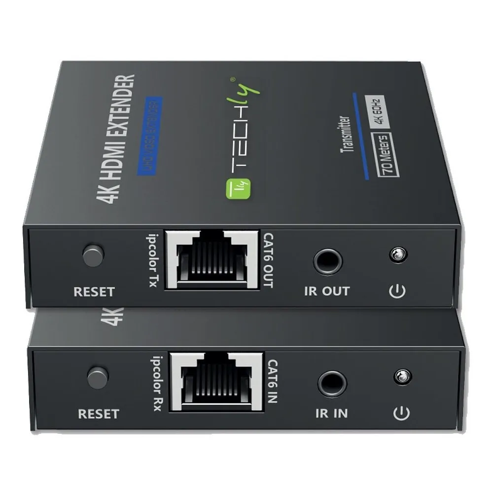 Extender HDMI 2.0 4K60Hz do 70m po skrętce Kat6 IR