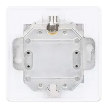 Gniazdo podtynkowe 2x RJ45 Cat6a STP białe