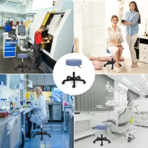 Stołek biurowy niebieski