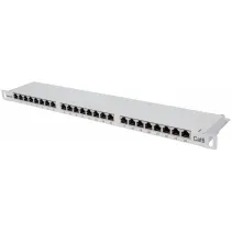 Patch panel 24P C6 0,5U szary