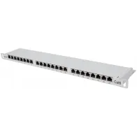 Patch panel 24P C6 0,5U szary