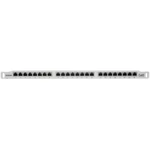 Patch panel 24P C6 0,5U szary