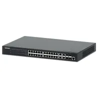 Switch zarządzalny 24x RJ45 Gigabit PoE+ 370W, 4x SFP/RJ45