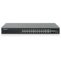 Switch zarządzalny 24x RJ45 Gigabit PoE+ 370W, 4x SFP/RJ45