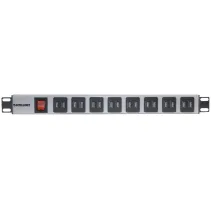 Listwa zasilająca 19" 1U, 16x USB-A, kabel 2m Schuko, włącznik