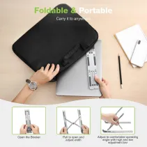 Techly 364255 Podstawka pod laptopa 16" składana