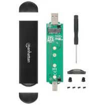 Manhattan 130639 Obudowa USB-C/A dysku M.2 NVMe lub SATA M.2 SSD