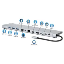 Manhattan 130578 Stacja dokująca USB-C PD 11w1 - B2B Netinet