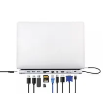 Manhattan 130578 Stacja dokująca USB-C PD 11w1 - B2B Netinet