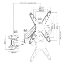 Manhattan 461641 Wieszak LED/LCD 21-60" sprężyna gazowa - B2B Netinet