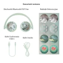Słuchawki Bluetooth dla dzieci 3+, 85/94dB  POP Fun białe