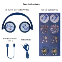 Słuchawki Bluetooth dla dzieci 3+ 85/94dB POP Fun niebieskie