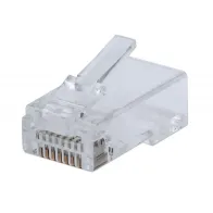 Wtyk RJ45 8P/8C Cat6 UTP, linka/drut, przelotowy, 100 szt