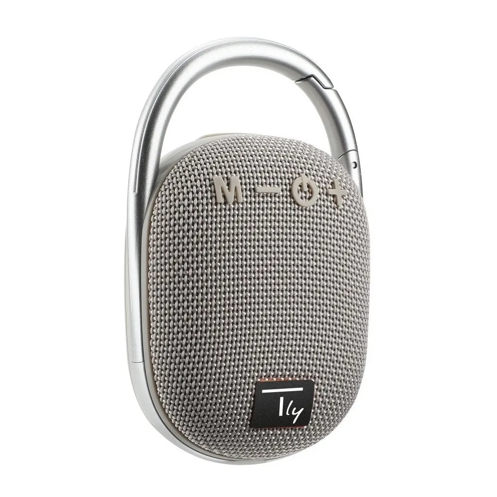 Głośnik Bluetooth 5.3, 5W, TWS, LED, USB MicroSD MP3, szary