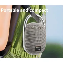 Głośnik Bluetooth 5.3, 5W, TWS, LED, USB MicroSD MP3, szary