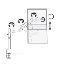 Manhattan 461580 Uchwyt gazowy do monitora 17-32" - B2B Netinet