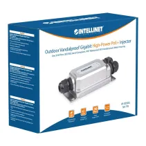 Zasilacz PoE+ Gigabit, 1x RJ45 30W, zewnętrzny IP67