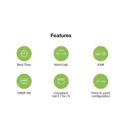 Extender KVM HDMI/USB 1080p60Hz do 60m po skrętce Kat6 PoC