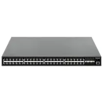 Switch zarządzalny 48x RJ45 Gigabit PoE+ 450W, 6x SFP+ 10G