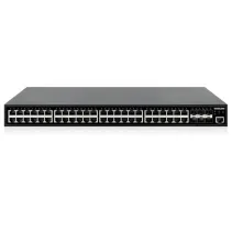 Switch zarządzalny 48x RJ45 Gigabit PoE+ 450W, 6x SFP+ 10G