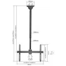 Manhattan 462204 Uchwyt sufitowy TV 37-70" z regulacją - B2B Netinet