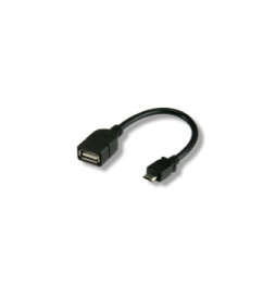 Kabel USB 2.0 OTG USB-A na USB-MicroB M/F 0.2m