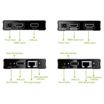 Extender KVM HDMI/USB 1080p60Hz do 60m po skrętce Kat6 PoC