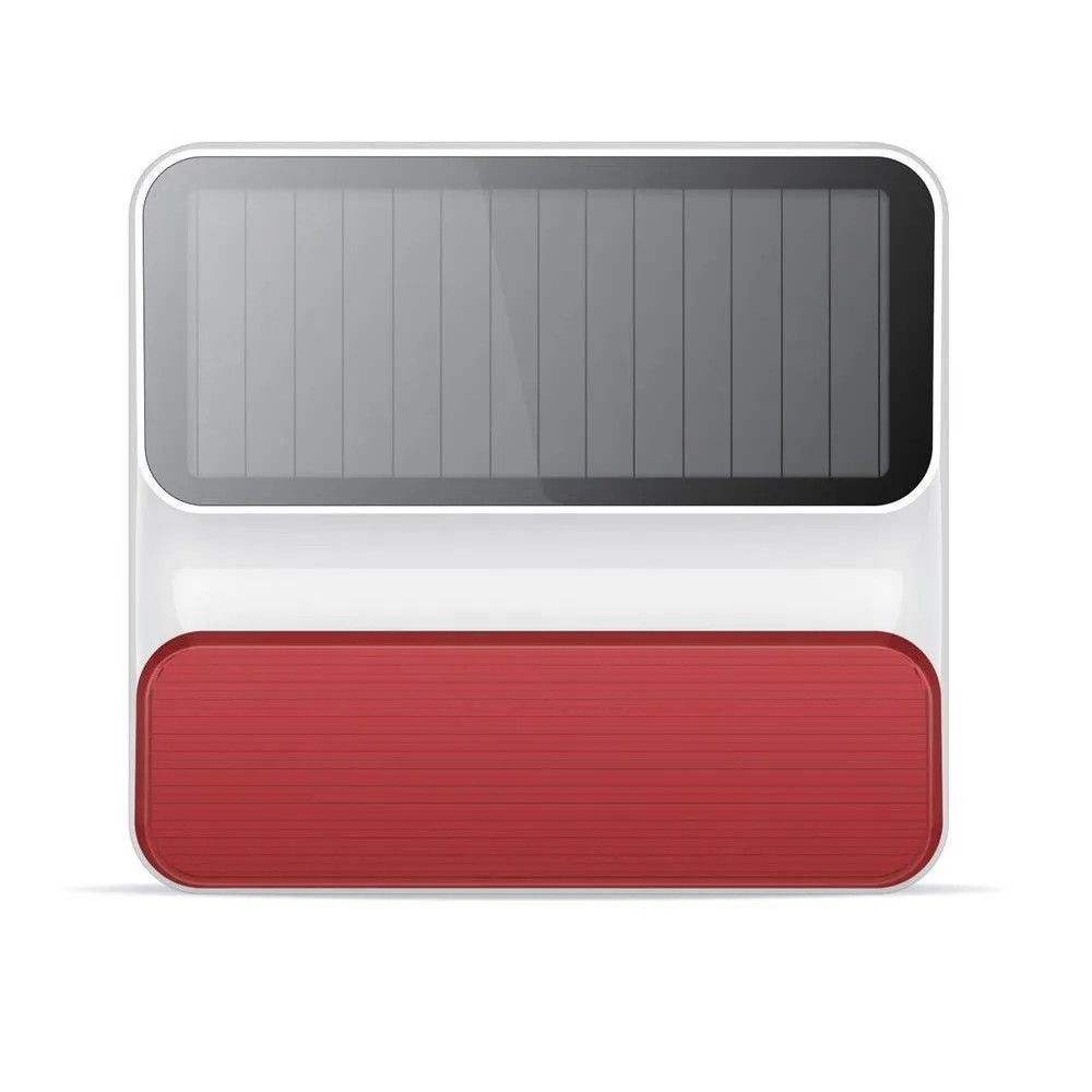 Bezprzewodowa syrena alarmu, zewnętrzna, z panelem solarnym