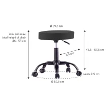 Stołek biurowy czarny