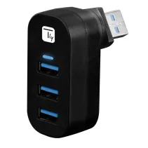 Hub USB 3.0 3-portowy z obrotowym wtykiem USB-A