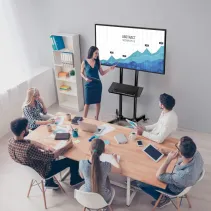 Techly 364477 Wózek do telewizora 37-70" z półkami AV