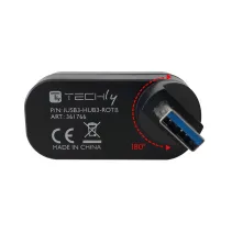 Hub USB 3.0 3-portowy z obrotowym wtykiem USB-A