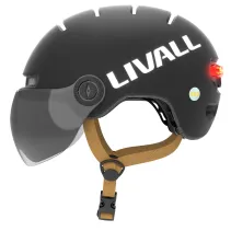 Kask Livall L23 czarny 58-62cm z szybką ochronną LED/SOS