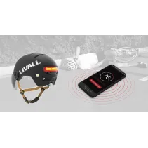 Kask Livall L23 czarny 58-62cm z szybką ochronną LED/SOS