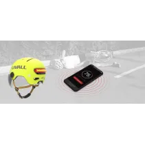 Kask Livall L23 żółty 58-62cm z szybką ochronną LED/SOS