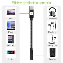 Techly 367973 Adapter audio USB-C do mini Jack 3.5mm DAC