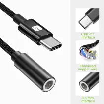 Techly 367973 Adapter audio USB-C do mini Jack 3.5mm DAC