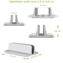 Techly 368970 Pionowy regulowany stojak na laptopa notebooka