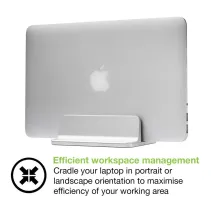 Techly 368970 Pionowy regulowany stojak na laptopa notebooka