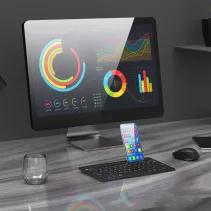 Techly 367898 Klawiatura Bluetooth 2-Kanałowa z Uchwytem Telefonu