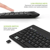 Techly 367898 Klawiatura Bluetooth 2-Kanałowa z Uchwytem Telefonu