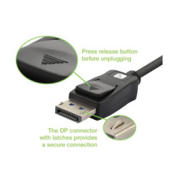 Techly 368116 Kabel DisplayPort 2.1 4K*120Hz 1m czarny