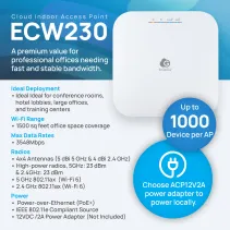 Wewnętrzny Access Point WiFi 6 802.11ax, 2.5GbE, zarządzalny, EnGenius Cloud