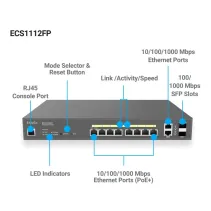 Switch zarządzalny 8x RJ45 Gigabit PoE+130W, 2x Uplink, EnGenius Cloud