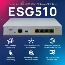 Bramka Security Gateway SD-WAN, 4x 2.5GbE, zarządzana, EnGenius Cloud