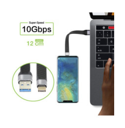 Techly 367911 Kabel USB 3.2 Gen2 Typ-C/A 12cm Płaski FPC