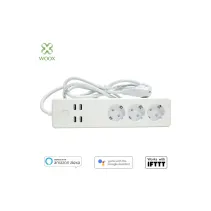 Smart listwa zasilająca 3 porty Shucko,  4 porty USB