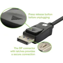 Techly 368130 Kabel DisplayPort 2.1 4K*240Hz 3m czarny