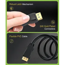 Techly 368130 Kabel DisplayPort 2.1 4K*240Hz 3m czarny